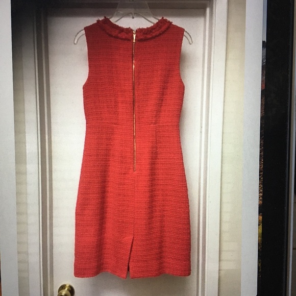 Kate Spade Coral Terri Tweed Dress Sz 4 - Picture 8 of 10